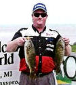 Dan Kimmel with 2 Houghton Lake smallmouth bass from 2005 Top Bass