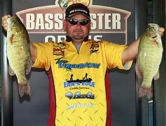 Day 1 leader Pro angler David Hasty of Toledo Ohio finished 2nd behind Schmitz by 13 ounces