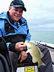 Dave MadWags Wagensomer with a Lake St. Clair smallmouth bass caught during the spring 2009 MadWags Memorial Members Tournament