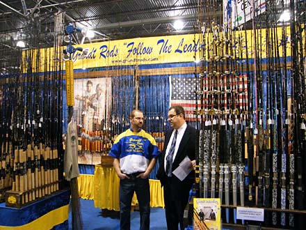 The Ultimate Sport Show Grand Rapids always provides a wide range of fishing tackle and gear like the giant Grandt Rods display featuring over 1,000 fishing rods made in the USA