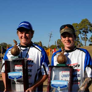 James Graves III won the 11 to 14 year olds division while Lance Freeman won the 15 to 18 division on Bayou DeSiard during the 2011 Bassmaster Junior World Championship