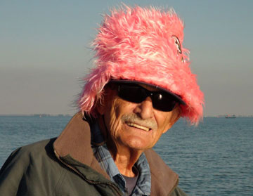 Muskie Bob Brunner with his Pink Pete Maina hat Photo Credit: Mark 'cameraguy' Gomez