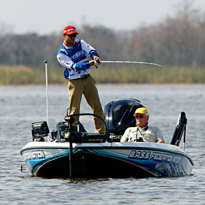 Defending B.A.S.S. Federation Nation champion Brandon Palaniuk, casting during the 2011 Bassmaster Classic, decides not to defend his title