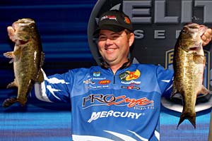 Elite angler Brian Snowden led the first three days of the 2008 Elite Series tournament on the Harris Chain of Lakes Elite angler Brian Snowden led the first three days of the 2008 Elite Series tournament on the Harris Chain of Lakes