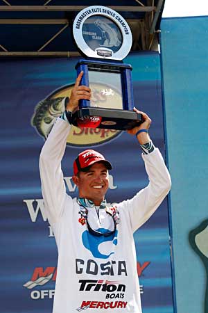 South Carolina Elite angler Casey Ashley triumphs on Lake Murray by more than a three pound margin over Davy Hite and Michael Iaconelli