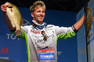 A victory on Lake St. Clair would be huge for Chad Pipkens following his first top ten finish last week during the St. Lawrence River Showdown. It's his best shot for a 2014 Bassmaster Classic spot. Photo credit: B.A.S.S./James Overstreet