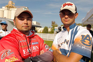 Four anglers return to Grand River in Michigan Saturday to battle in the Carhartt College Series Bassmaster Classic Bracket. Nick Barr of Eastern Washington University takes on Jordan Lee of Auburn University.