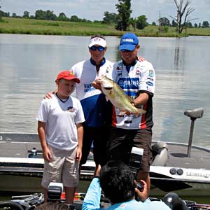 Elite angler Russ Lane fished with CWO4 John Lightsey and they caught this nice largemouth bass during the 2010 event