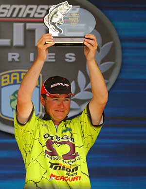 Elite angler Derik Remitz is one of the few bass pro's to win an Elite Series event as a rookie having taken his only victory in 2007 at Lake Amistad