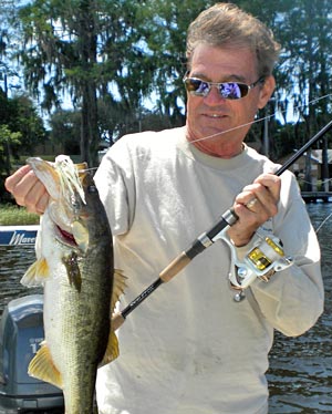 Doug Hannon dies at home March 28 - The Bass Professor is pictured here with a largemouth bass caught using one of his many innovative inventions, the WaveSpin Reel