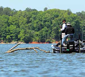 Edwin Evers maintains his lead day two by 4 ounces on West Point Lake in the Bassmaster Elite Series event