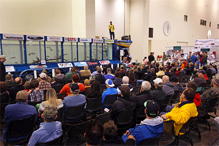 The Hawg Trough is one of the many popular and educational seminar stages during the 2019 Ultimate Sport Show Grand Rapids.