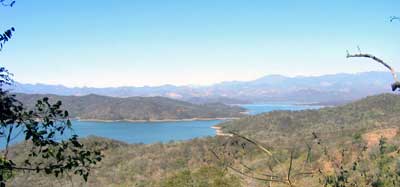 Lake Comedero is a manmade bass fishing reservoir heaven high up in Mexico's Sierra Madre mountains 100 miles NE of Mazatlan