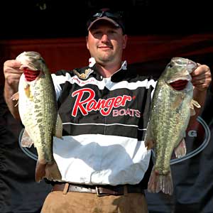 Danville Virginia federation angler Kenny Beale Jr leads on day one of the TBF national championship on Lake Nickajack