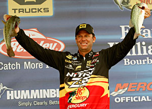 Kevin VanDam holds down 3rd place at the Bassmaster Elite Series on Wheeler Lake after day 3 having already secured the Toyota Tundra Angler of the Year title