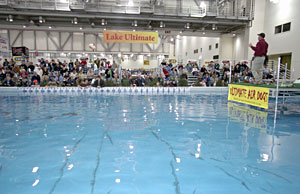 The 110,000-gallon Lake Ultimate is one of four seminar stages hosting the nation's top fishing and hunting speakers
