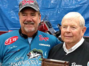 Larry Nixon inducts Steve Clapper into the Freshwater Fishing Hall of Fame