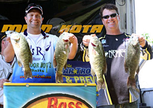 Skip Johnson and Jeff Cox took first place at the June 18, 2011 NBAA Lake St Clair Super Bass Open with over 23 pounds