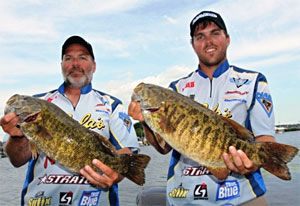 Bob Perkins and Justin Ohotto won the North American Bass Circuit Bay de Noc tournament with 22.15 pounds of smallmouth bass
