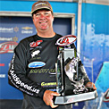 Skip Johnson took home the trophy and a $100,000 check for his FLW Tour win on Kentucky Lake