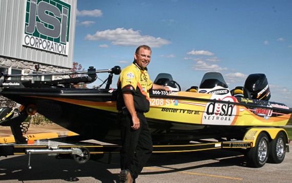 Edwardsburg, Michigan professional angler Mickey Thomas gives credit to his family and Galaxy 1/Dish Network for making his leap into professional fishing possible.