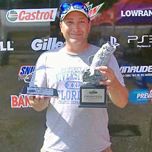 Vince Lawyer of Webster, N.Y., was the highest-placing co-angler in the July 23 BFL Northeast Division event, earning $1,603 Vince Lawyer of Webster, N.Y., was the highest-placing co-angler in the July 23 BFL Northeast Division event, earning $1,603