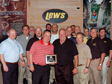 Wellman Sports Marketing associates and Lews executives Don Demoss, Matt Edwards, Lynn Reeves (Lews), David Moore, Chris Petersen, Jedd Culler, Bryan Plenzler, Joe Nieminski, Reid Culler, Andy Petersen, Paul Schwengel, Tim Petersen, Rob Abers, Gary Remensnyder (Lews) and Richard LaBauve (Lews).