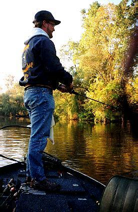 Dan Kimmel fishing one of his favorites places - the Grand River in Lansing.