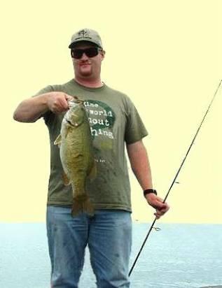 Dan Kimmel with a quality Lake St. Clair smallmouth bass.