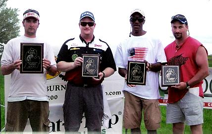 Top 3 Places and Big Bass Winner - I'm 2nd from the left. W.C. Paetz won (L) with 13.29 pounds.