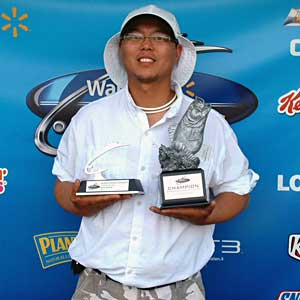Yoomin Yi of Springfield, Va., won the co-angler title in the Shenandoah Division on the James River to earn $1,493